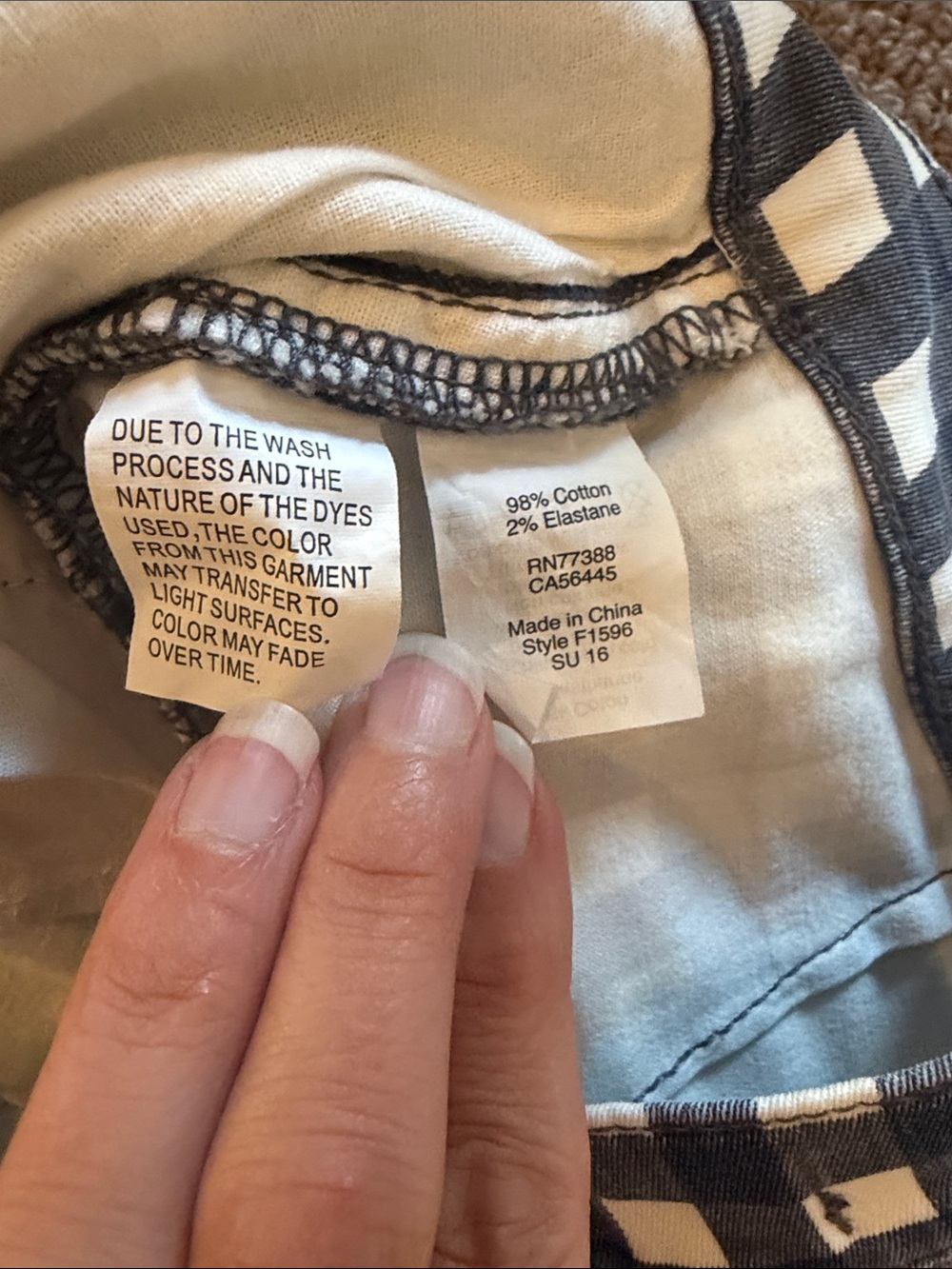 Madewell Navy and White Gingham Pants - Picture 5 of 7